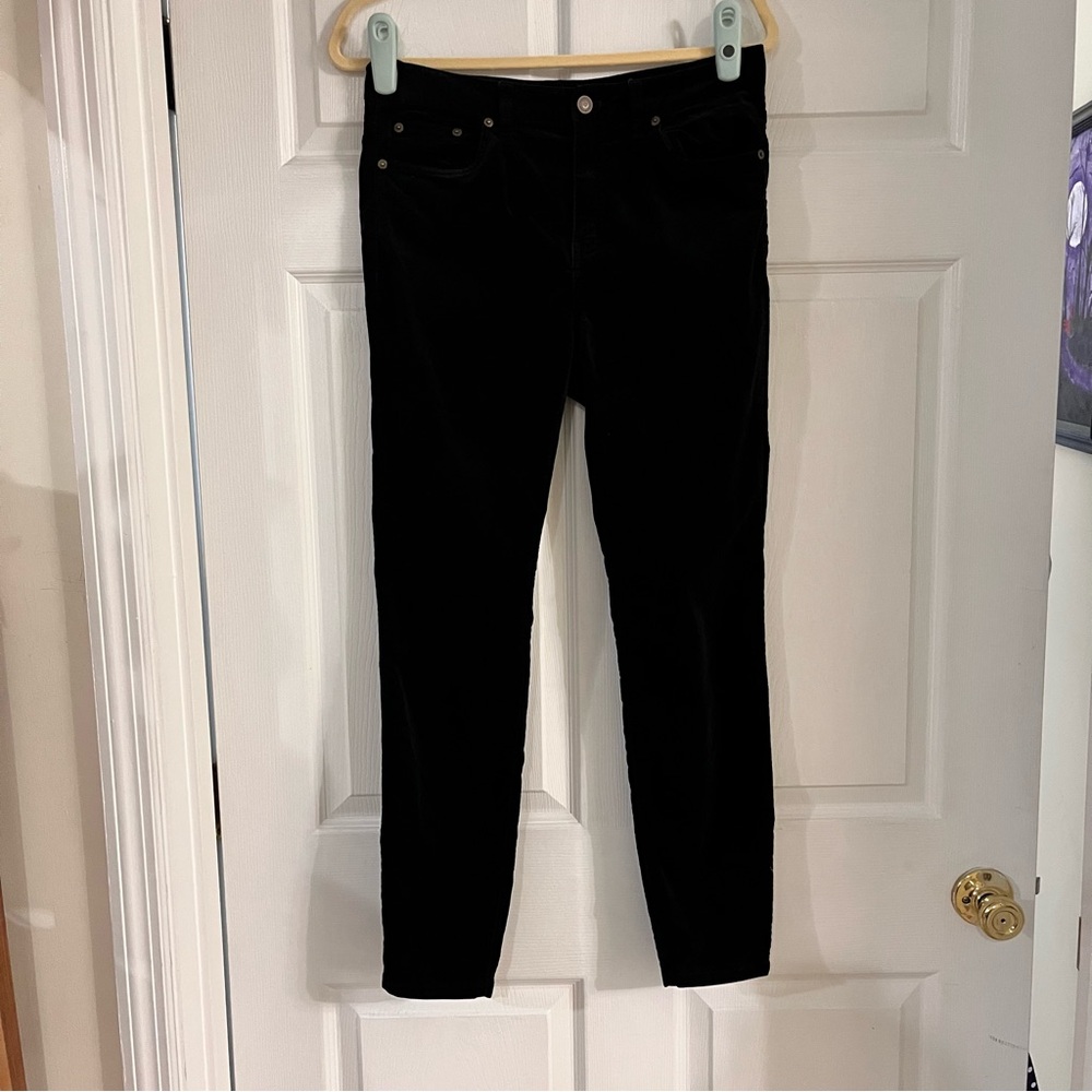 Vineyard Vines velvet high rise‎ pants black womens size 6